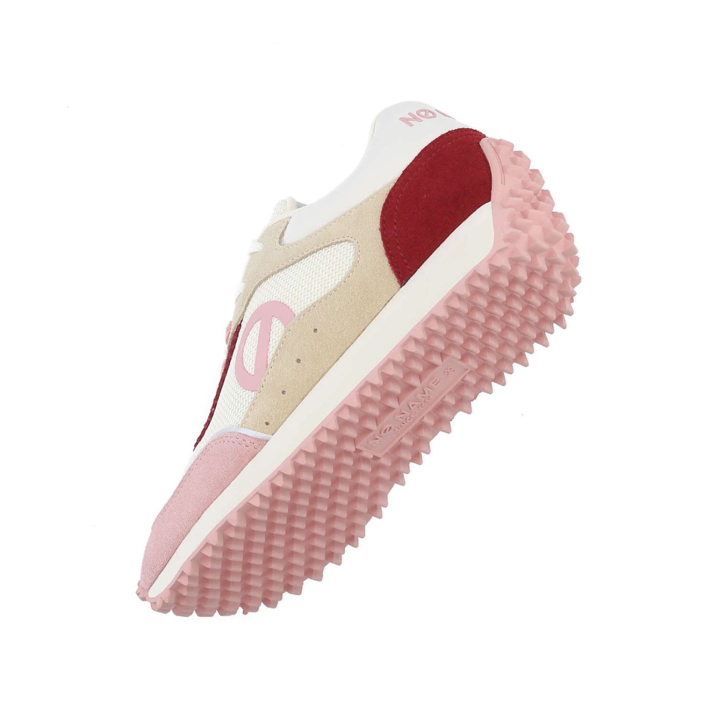 PUNKY JOGGER W - KNIT/SUEDE/SUED - BLANC CASSE/ROSE/ROUGE